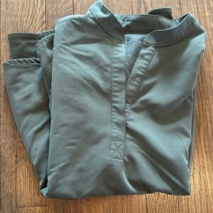 FIGS Rafaela top in a mossy green color